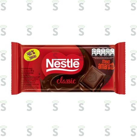  Nestle-chocolate 80g Classic Meio Amargo