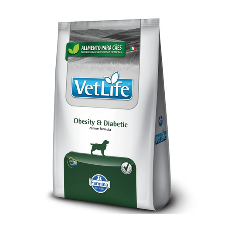 Ração Vet Life Natural Obesity & Diabetic para Cães Adultos 10,1kg