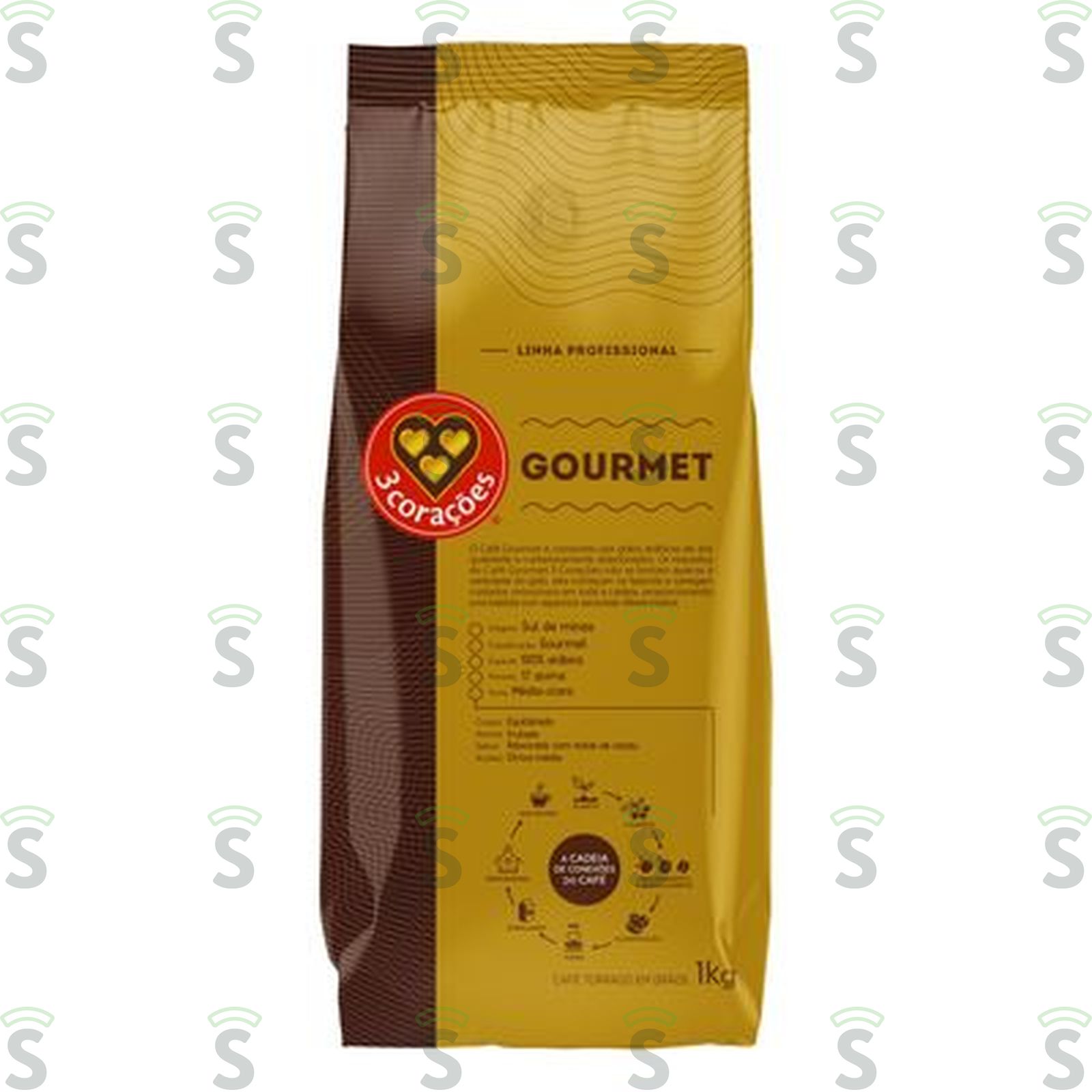 Café em Grãos 3 Corações Espresso Gourmet 1KG
