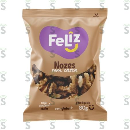  Nozes Sem Casca Feliz Embalagem 80g