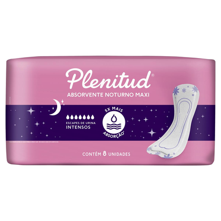 Absorvente Plenitud Femme Noturno - Com 8 Absorventes