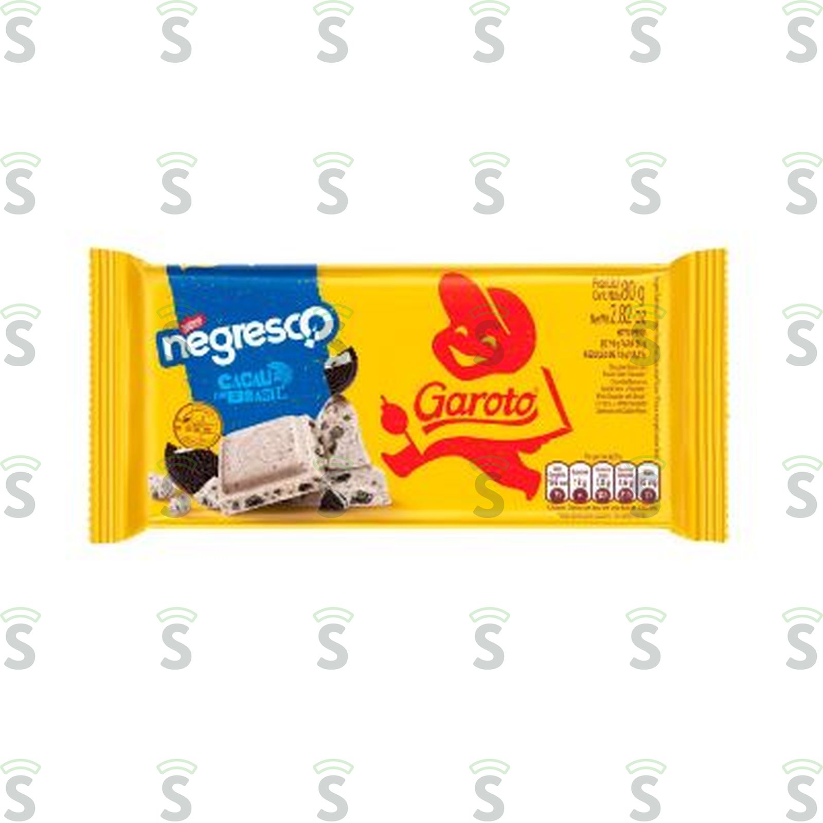 Garoto-chocolate 80g branco negresco