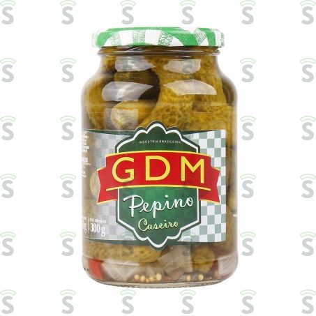  Pepino Caseiro Em Conserva Gdm Pote de Vidro 300gr