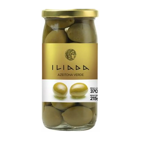 Azeitona Iliada Verde com caroço 370g