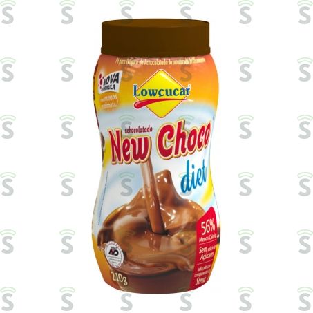  Achocolatado Em Pó Lowçucar Zero Lactose Zero Açúcar New Choco   Pote 210gr