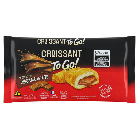 Croissant To Go 60g - Recheado - Chocolate