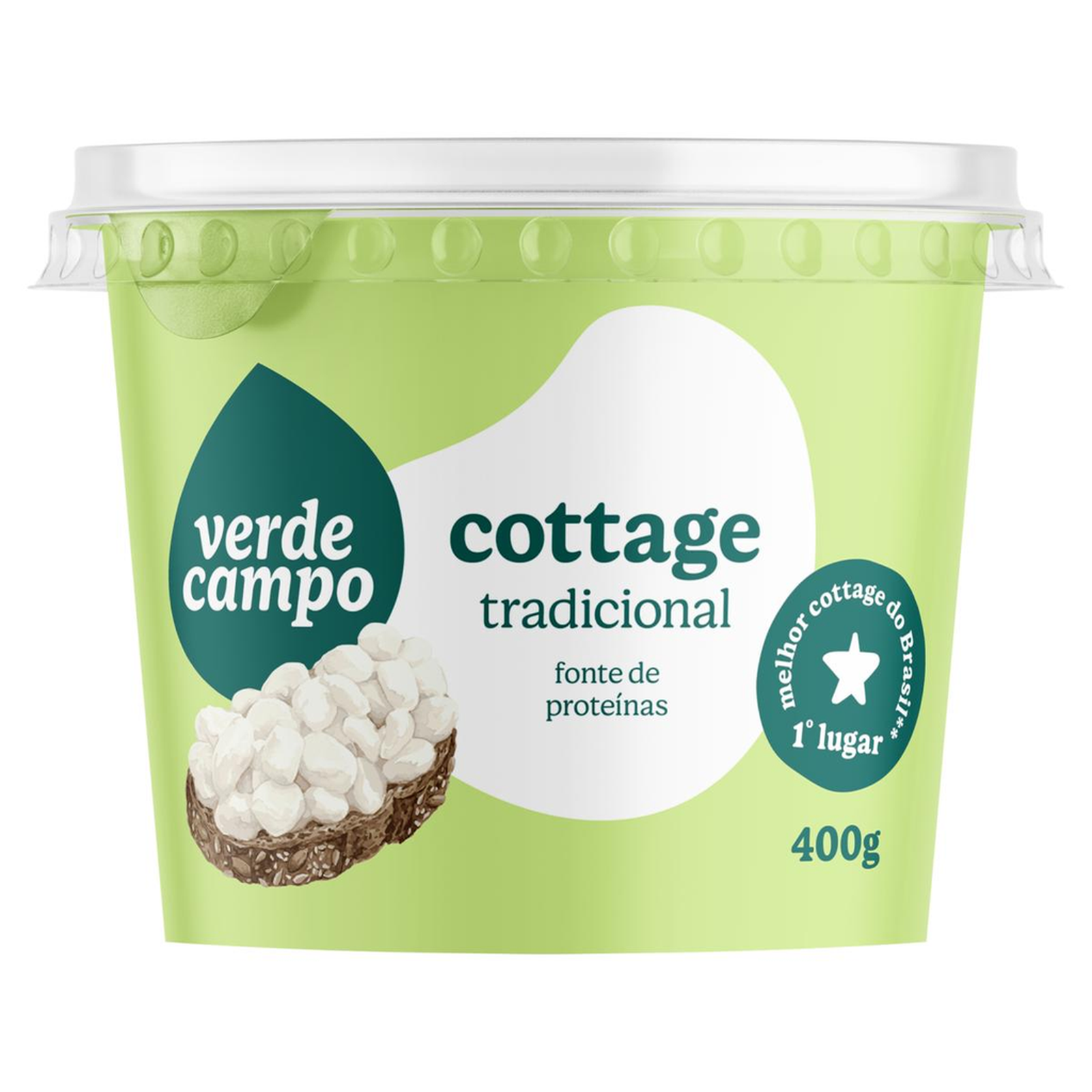Queijo Verde Campo 400g - Cottage - Tradicional