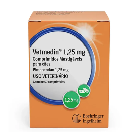 VETMEDIN 1,25 MG FR 50 COMP MASTIGAVEL