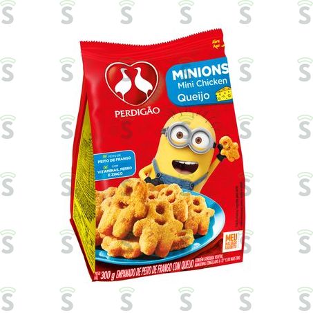  Empanados de Frango Perdigão Com Queijo Minions Caixa 300g