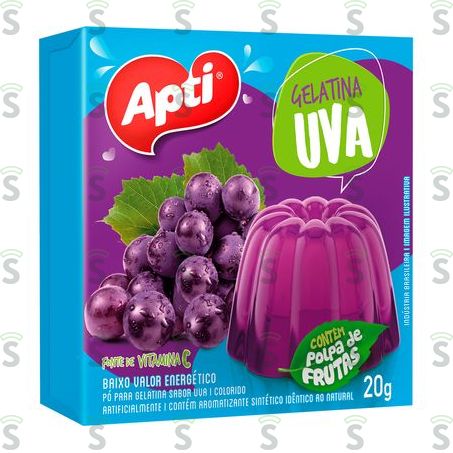  Gelatina Apti Sabor Uva Caixa 20gr