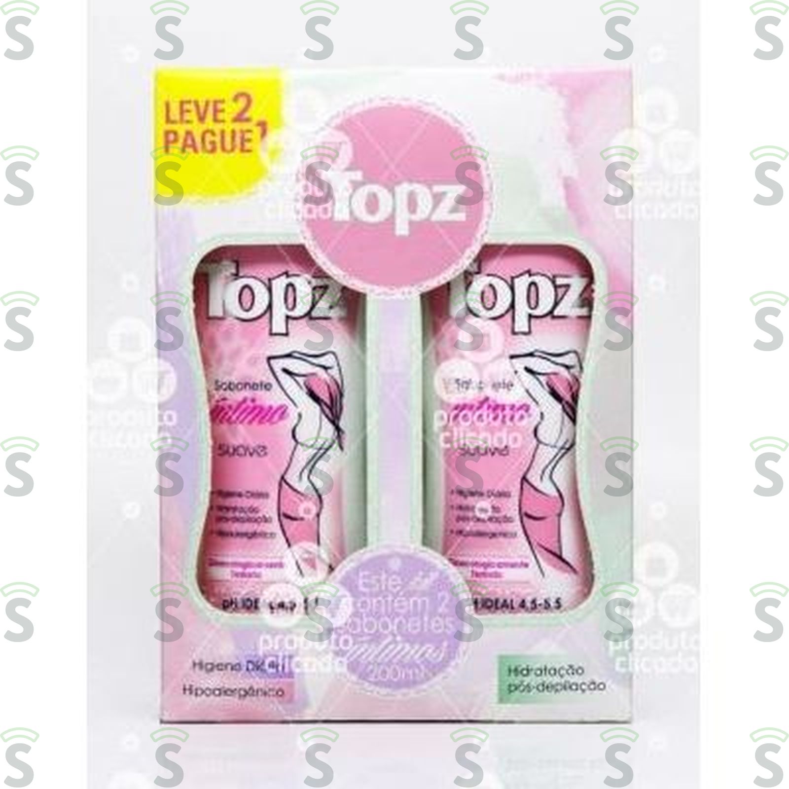Kit 2 Sabonetes Líquidos Íntimo Topz Caixa com 2un - 400ml