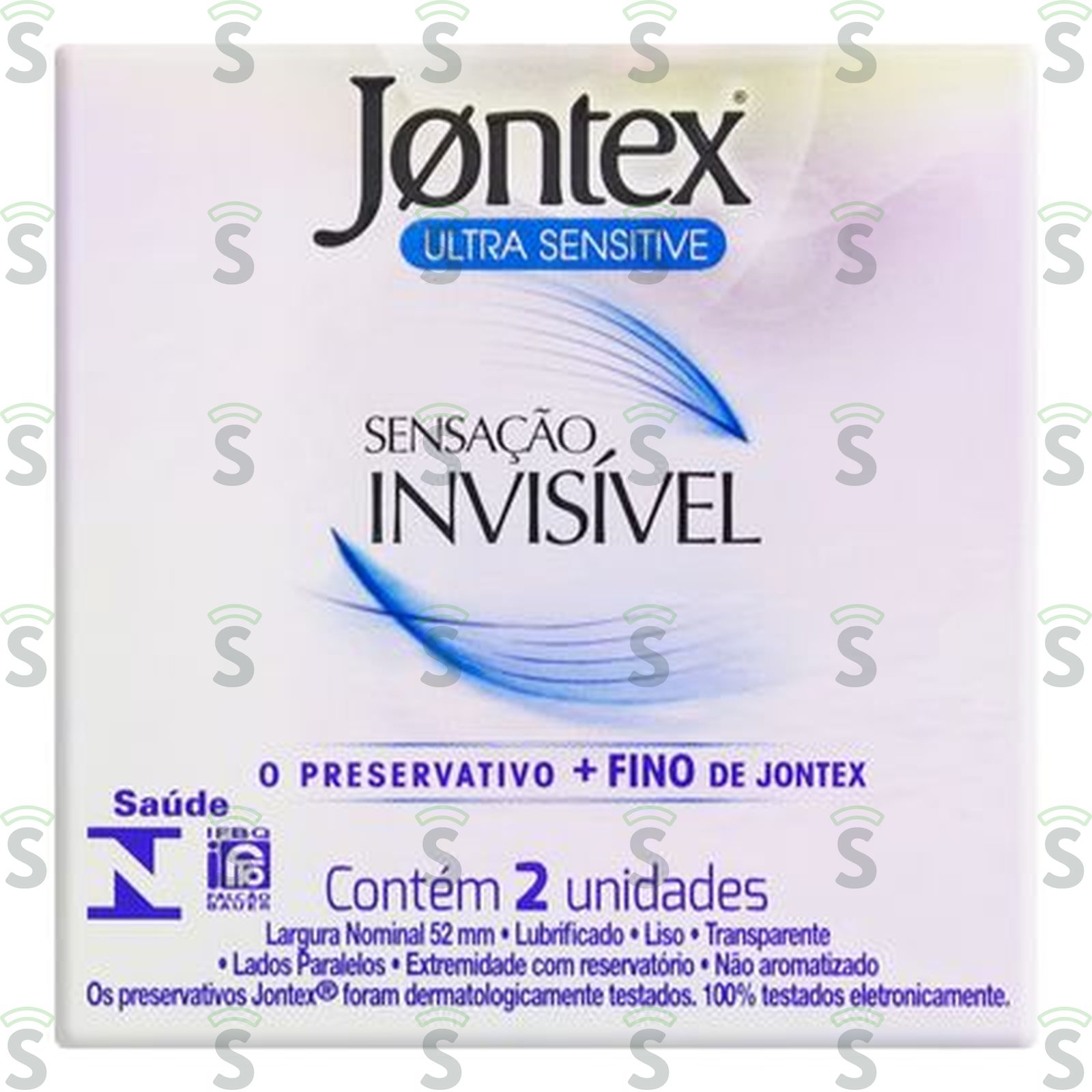 Preservativo Masculino Lubrificado Sensação Invisível Jontex Caixa 2 Unidades