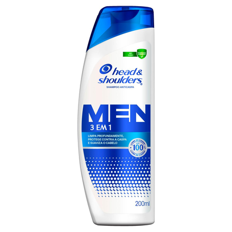 Shampoo Head&Shoulders 200ml - 3 em 1