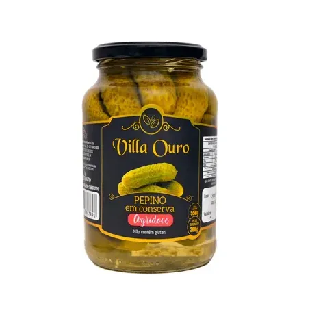 Pepino em conserva sino de ouro 300g