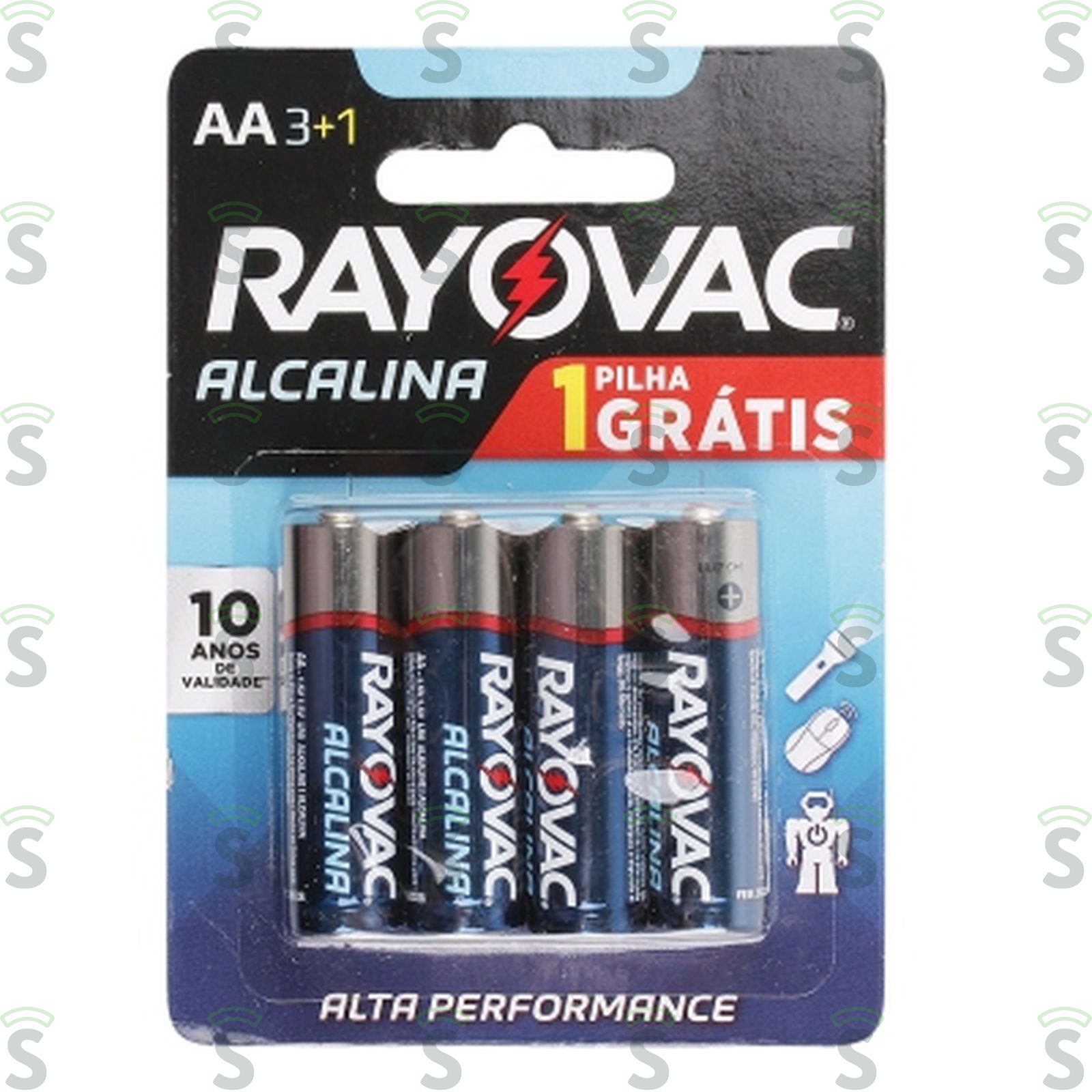 Pilha Alcalina Rayovac Pequena Aa Pague 3 Un Embalagem 4 Un