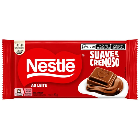 CHOCOLATE BARRA NESTLÊ AO LEITE 80G
