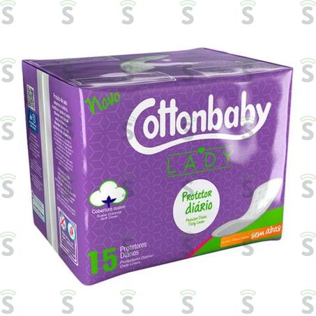  Protetor Diário Cottonbaby Lady Sem Abas 15un