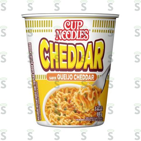  Macarrão Instantâneo Nissin Cup Noodles Queijo Cheddar Pote 69gr
