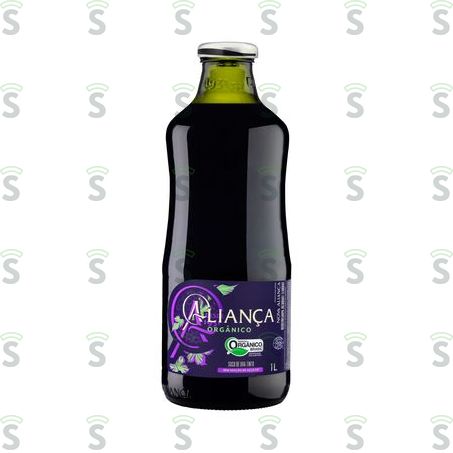  Suco Orgânico de Uva Aliança Tinto Garrafa 1lt