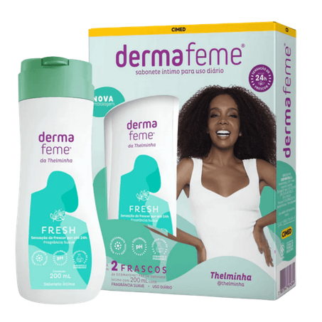 Kit Sabonete Líquido Íntimo Dermafeme Fresh Com 2 200ml 
 