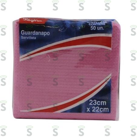  Guardanapo de Papel Regina 23x22cm Rosa Pacote 50un