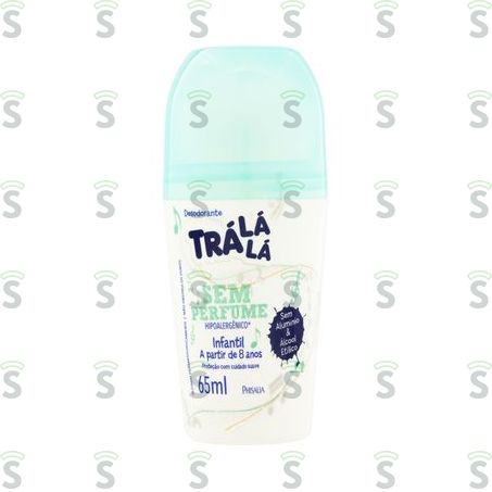  Desodorante Roll-on Infantil Trá Lá Lá Kids Sem Perfume Rolo 65ml
