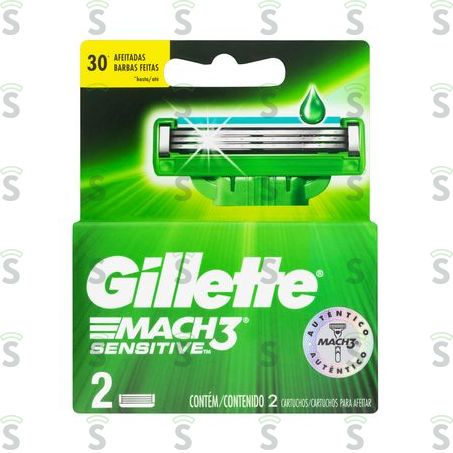  Gillette-mach 3 Refil C/2 Sensitive