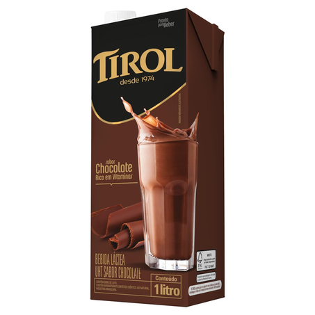 Bebida Láctea Tirol UHT 1 Litro - Chocolate -TP