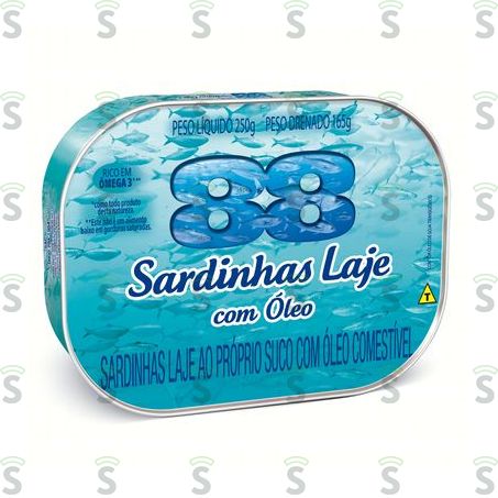  Sardinha Laje Com Óleoata 165g 88lt