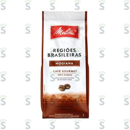  Café Torrado e Moído Mogiana Melitta Gourmet Regiões Brasileiras Pacote 250gr