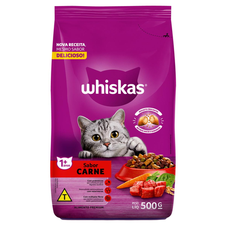 Ração Whiskas 500g - Carne