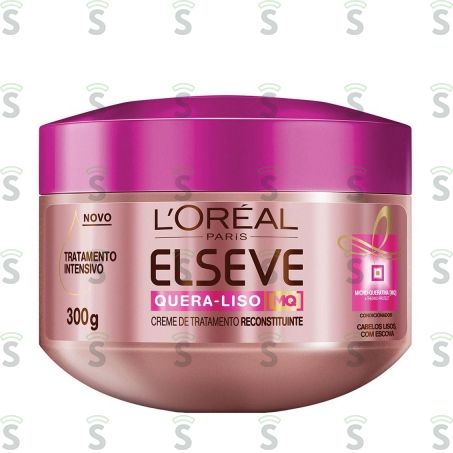  Condicionante L'oréal Paris Elseve Quera-liso Pote 300gr
