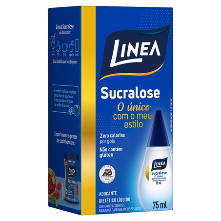 Adoçante Líquido Linea 75ml - Zero Calorias - Sucralose