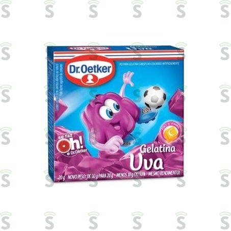  Gelatina Dr Oetker Sabor Uva Caixa 20gr
