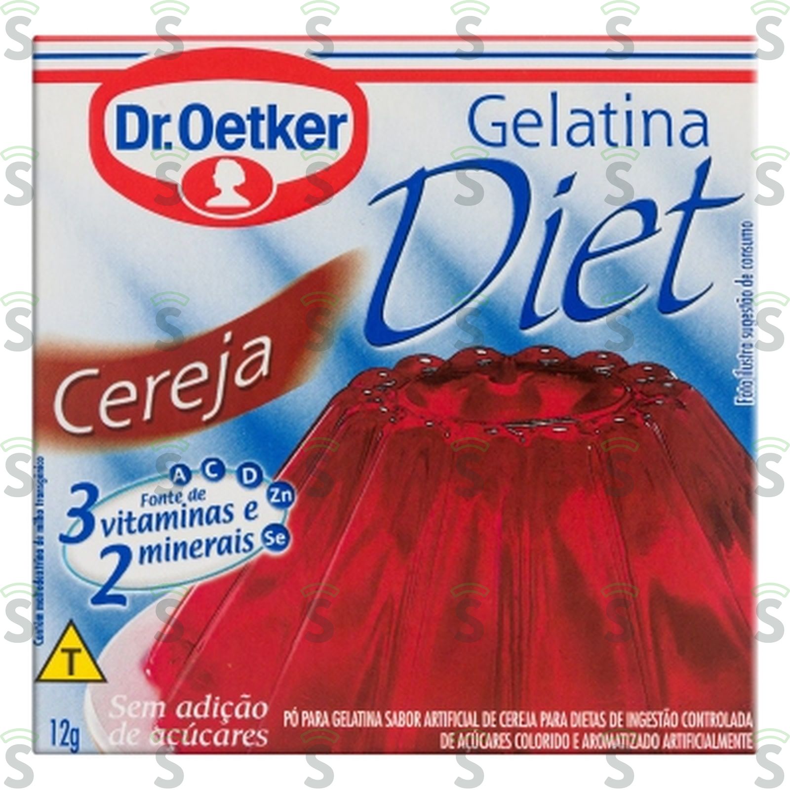 Gelatina em Pó Dr. Oetker Diet Cereja Caixa 12G