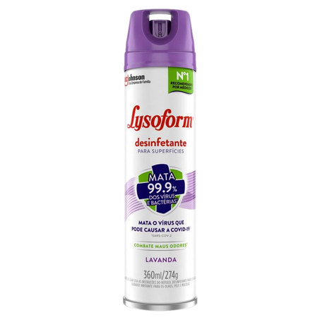 Desinfetante Aerossol Lysoform 360ml - Lavanda
