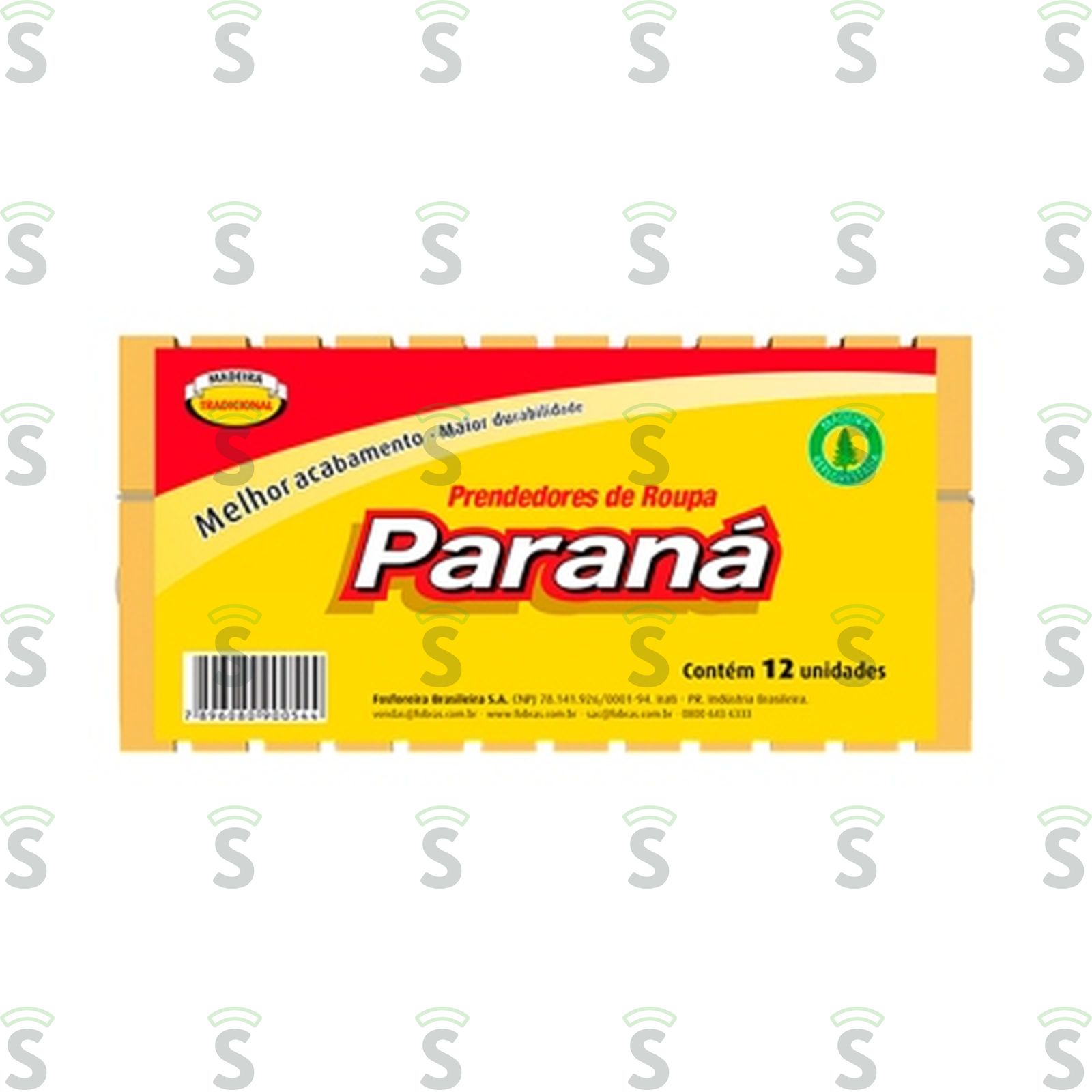 Parana-prendedor roupa madeira c/12
