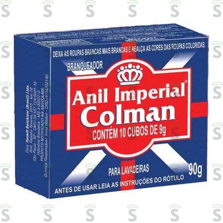  Branqueador Cubos Para Lavadeiras Anil Colman Colman  Caixa 90gr