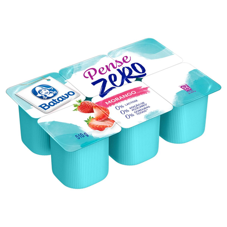 Iogurte Pense Zero Batavo 510g - Zero Lactose - Morango