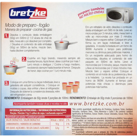 Pudim Bretzke 50g - Morango