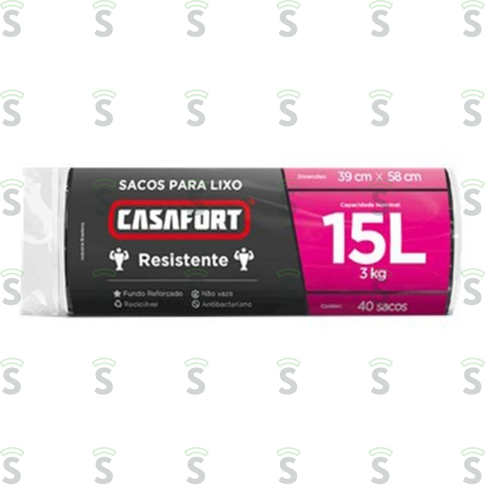 Saco de Lixo Casafort 15 Litros Rolo 40un