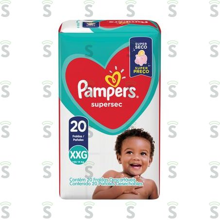 Pampers-fralda Supersec Xxg C20