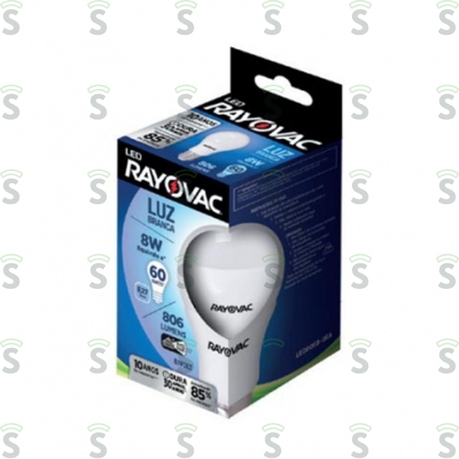 Lâmpada Rayovac Led Branca 8w Embalagem 1UN