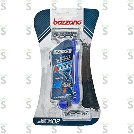  Aparelho de Barbear Bozzano Matrix3 Embalagem 2un