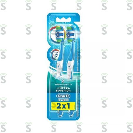  Escova Dental Oral-b Complete 5 Ações de Limpeza 40 Oferta Embalagem 2un