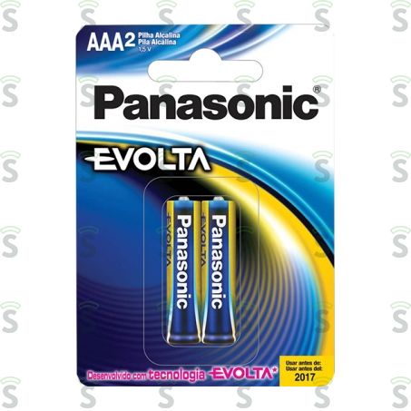  Pilha Alcalina Panasonic Premium Palito Embalagem 2un