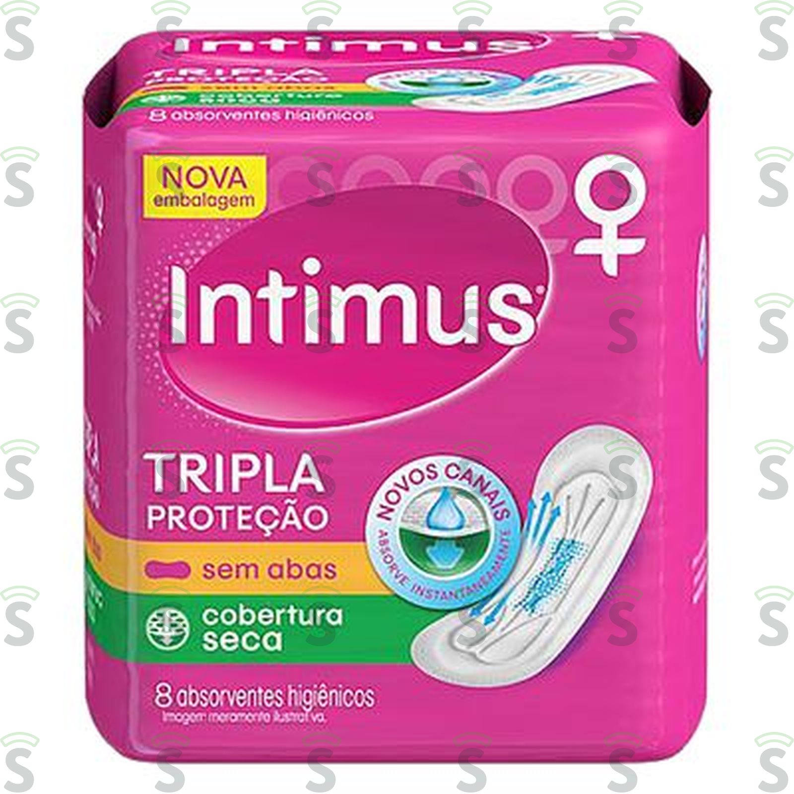 Absorvente Intimus Gel Tripla Proteção Cobertura Seca Sem Abas 8UN