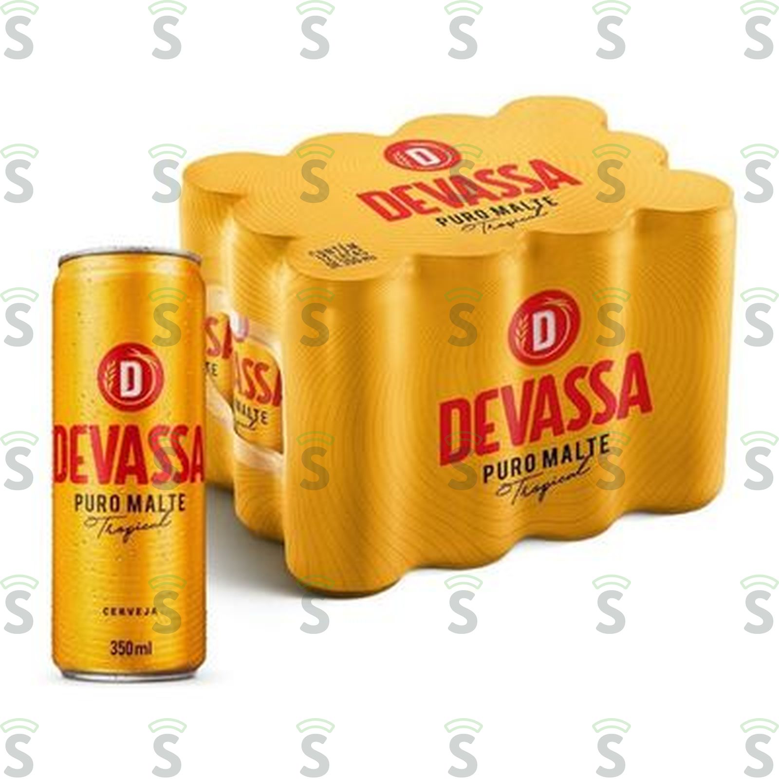 Cerveja Lager Devassa Puro Malte Lata 350ml - Pacote com 12un - 4.2lt