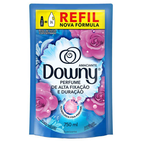 Amaciante Concentrado Downy 750ml - Brisa de Verão - Sachê