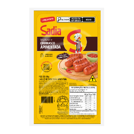 Linguiça Suina Apimentada Sadia 600g